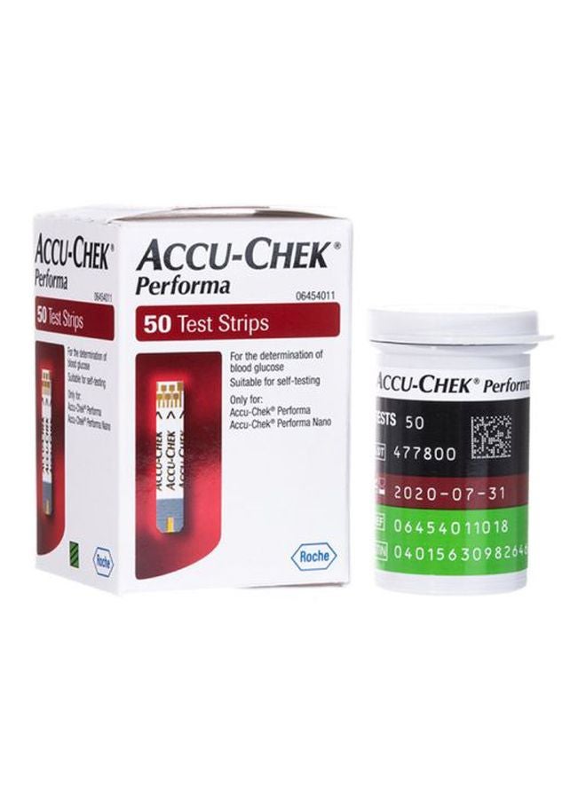 ACCU-CHEK - Pack Of 50 Performa Blood Glucose Test Strips - Image 1
