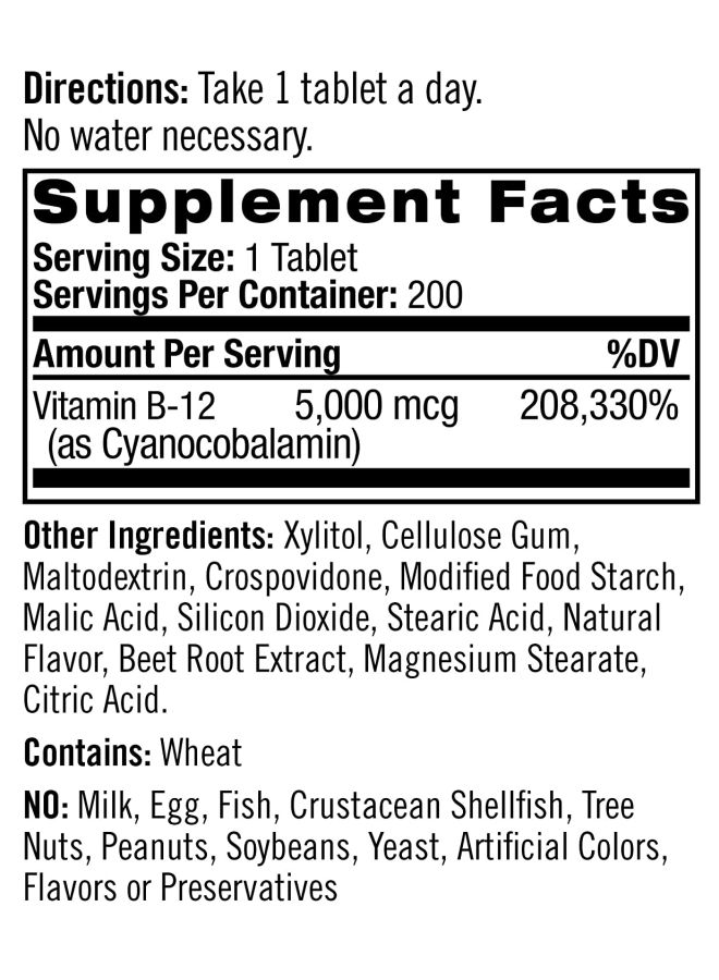 مكمل غذائي إنيرجي بفيتامين B12 - عدد 200 قرص - Image 4