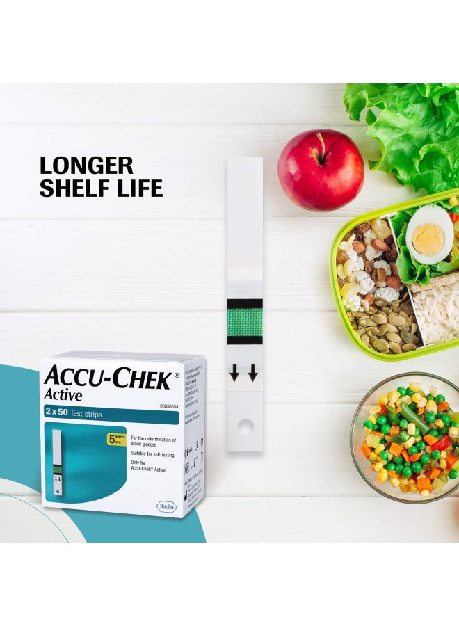 ACCU-CHEK 100-Piece Test Strips For Blood Sugar Glucose Meter  - Image 5
