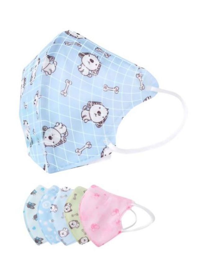 Sunveno Kids Mask, Ergonomically Designed, 4 Layer Protection, Cotton, Reusable And Machine Wash |Soft Elastics |Set Of 5 Mask, Cute Prints, Face Mask For School, Everyday, 3-8  Years, Multicolour - v1600876039/N38492172A_2