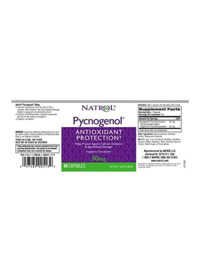 Natrol Pycnogenol Antioxidant Protection 50mg - 60 Capsules