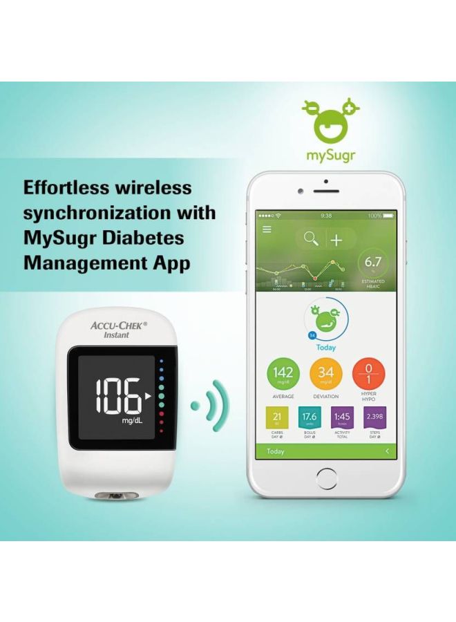 ACCU-CHEK - Wireless Instant Blood Glucose Monitoring System With 50-Strip - Image 1