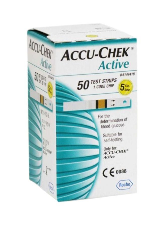 ACCU-CHEK 50-Piece Blood Sugar Test Strips - Image 1