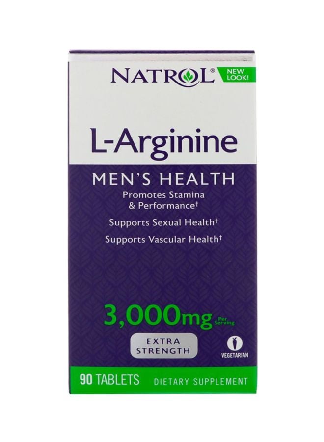 L-Arginine Extra Strength Dietary Supplement - 90 Tablets - v1600876099/N15015007A_3