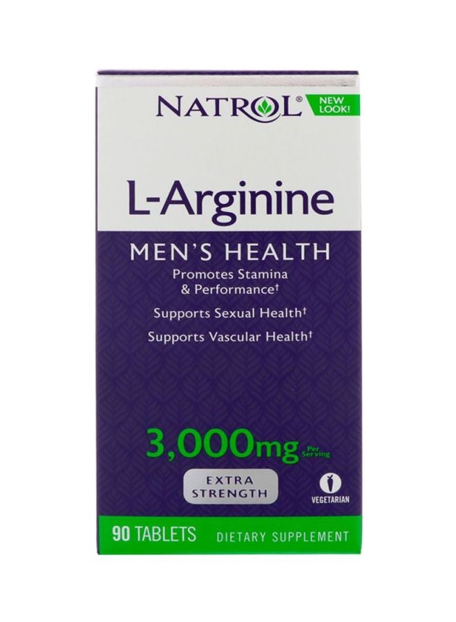 NATROL - L-Arginine Extra Strength Dietary Supplement - 90 Tablets - Image 1