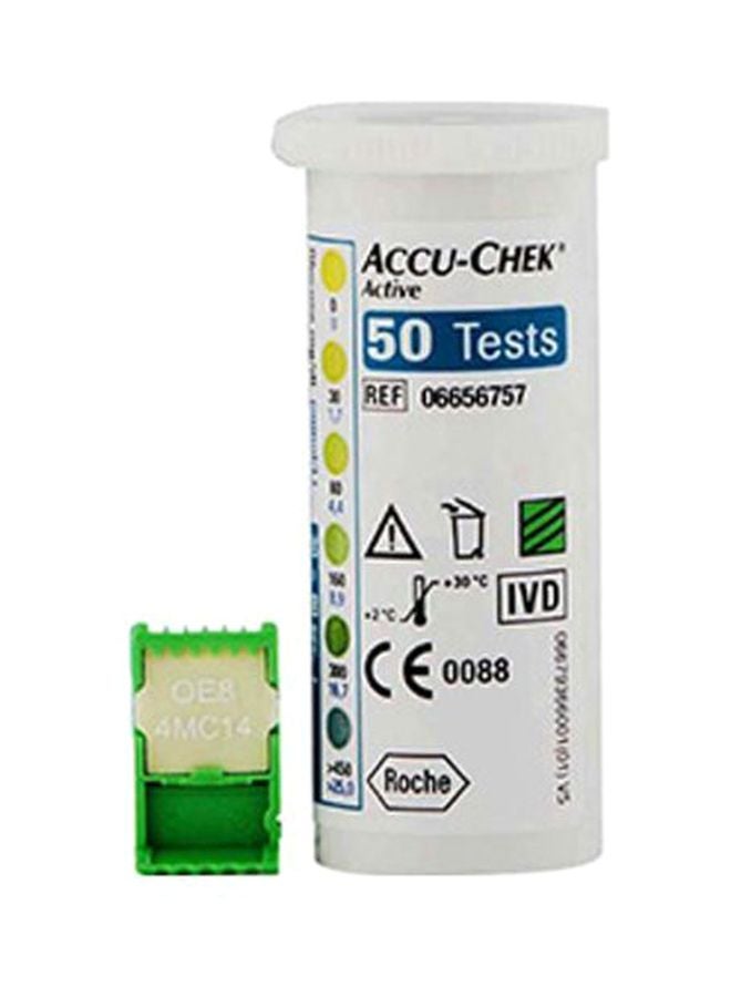 ACCU-CHEK Pack Of 50 Active Blood Glucose Test Strips  - Image 1