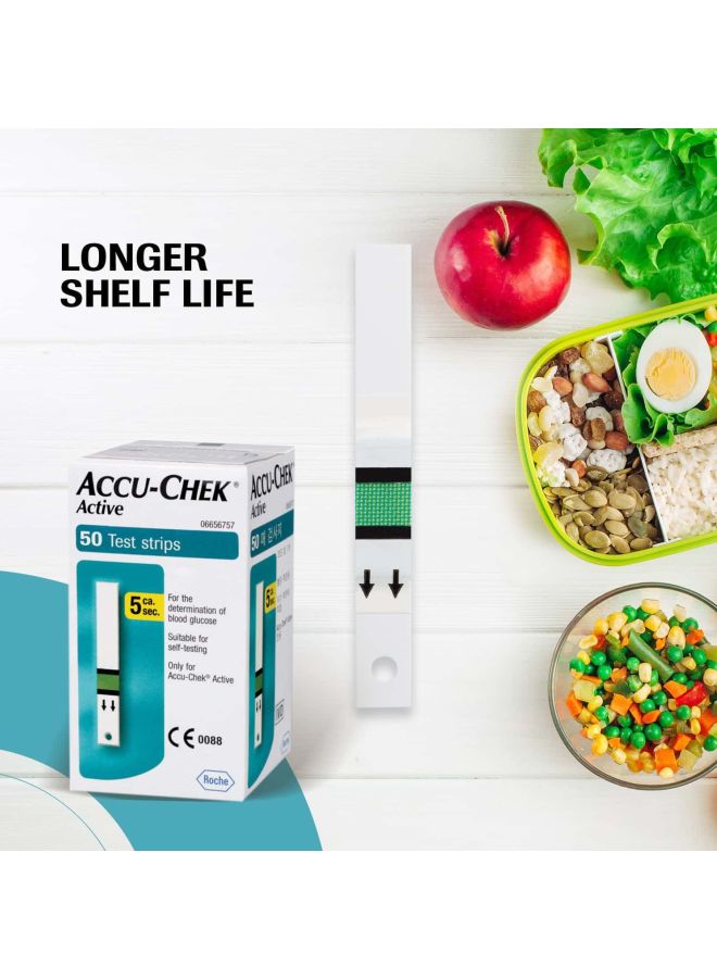 ACCU-CHEK Pack Of 50 Active Blood Glucose Test Strips  - Image 3