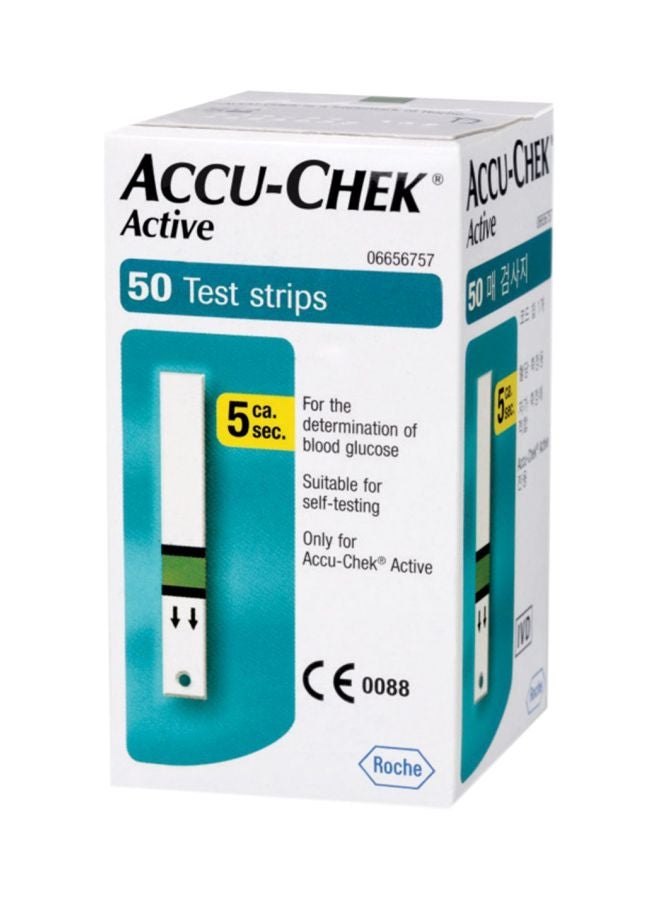 ACCU-CHEK Pack Of 50 Active Blood Glucose Test Strips  - Image 2