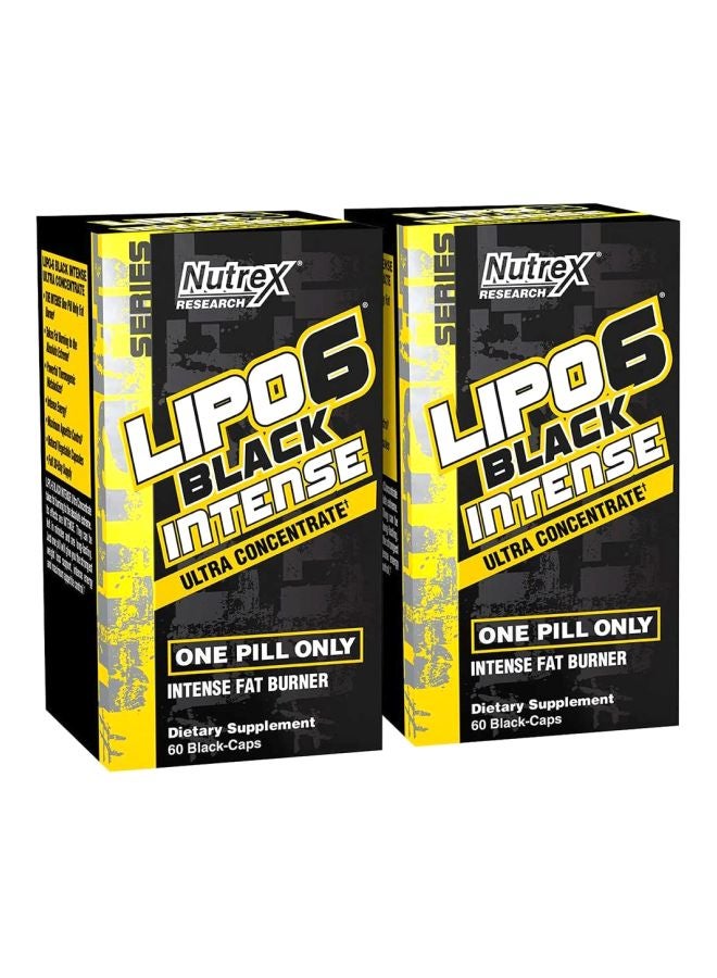 Nutrex Research Pack Of 2 Lipo-6 Black Intense Ultra Concentrate Dietary Supplement - 120 Capsules - Image 1