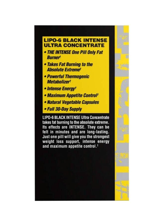 Nutrex Research Pack Of 2 Lipo-6 Black Intense Ultra Concentrate Dietary Supplement - 120 Capsules - Image 2