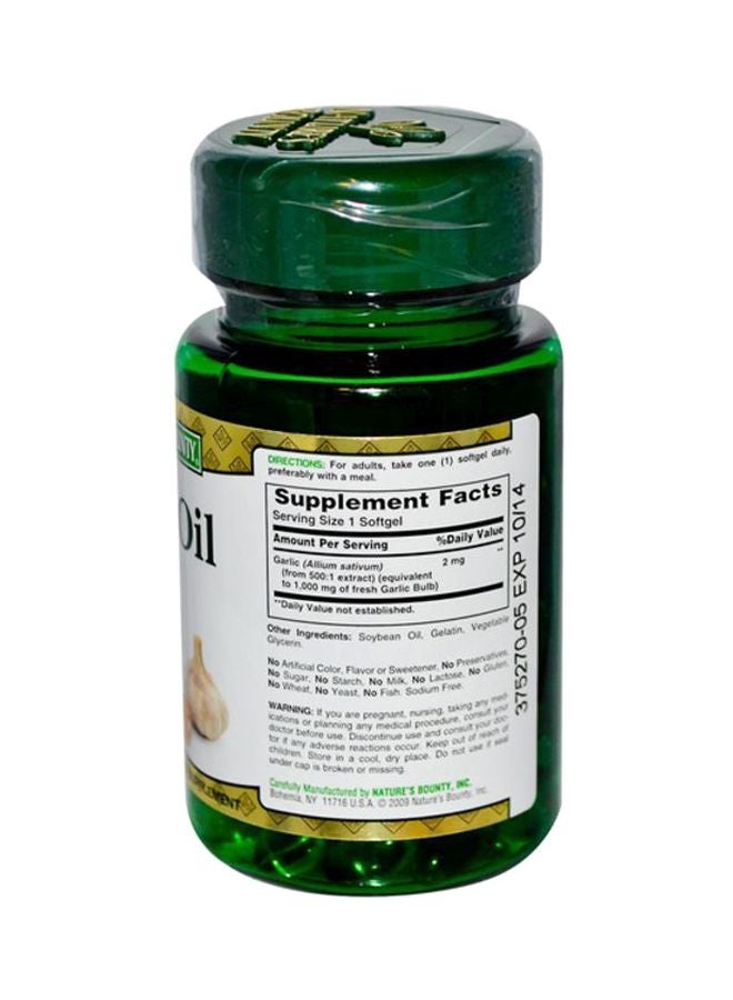 NATURE'S BOUNTY - Garlic Oil Supports Circulatory Function 1000mg - 100 Softgels - Image 1