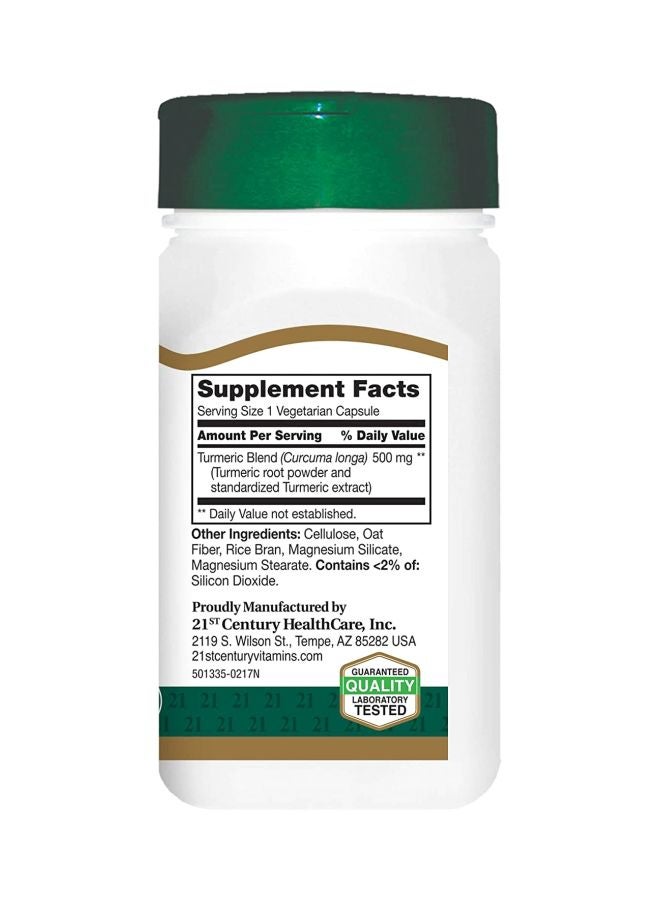 21st CENTURY Turmeric Complex 500 Mg - 60 Vegetable Capsules  - Image 4