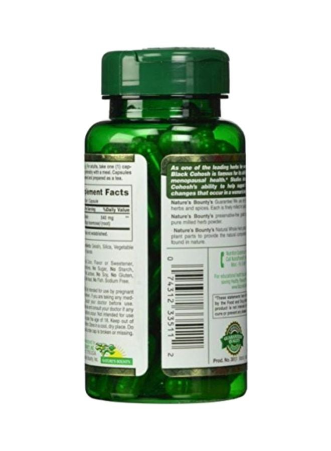 NATURE'S BOUNTY - Black Cohosh Herbal Supplement 500 Mg - 100 Capsules - Image 1
