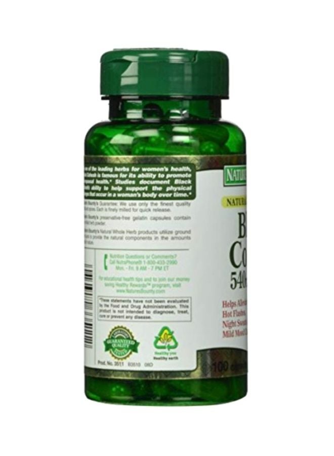 NATURE'S BOUNTY - Black Cohosh Herbal Supplement 500 Mg - 100 Capsules - Image 1