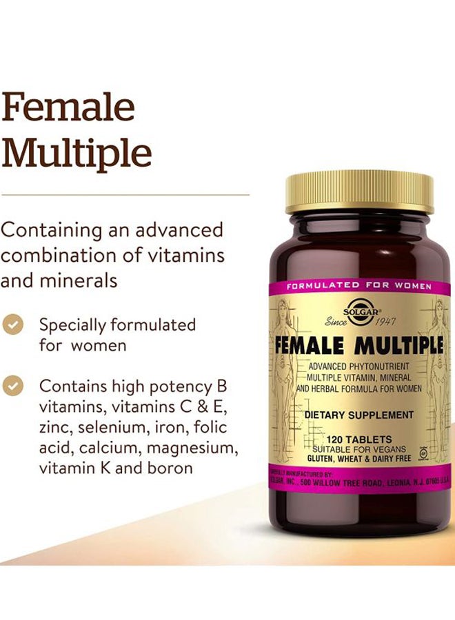 Solgar Female Multiple Vitamin And Mineral Formula - 120 Tablets  - Image 5