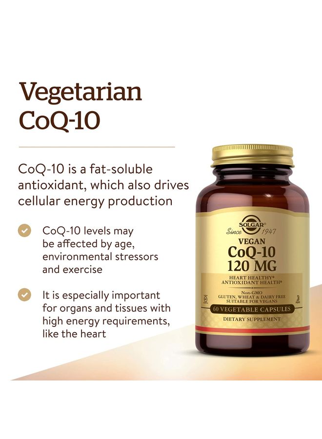 Solgar CoQ-10 Dietary Supplement 120mg - 60 Capsules - Image 4