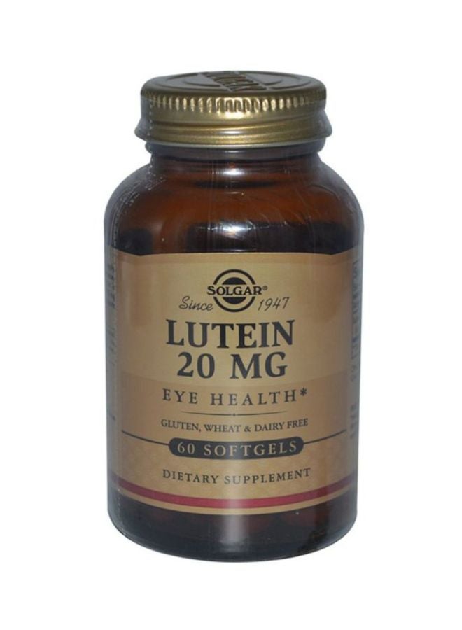 Solgar Lutein Eye Health Dietary Supplement 20mg - 60 Softgels - Image 1