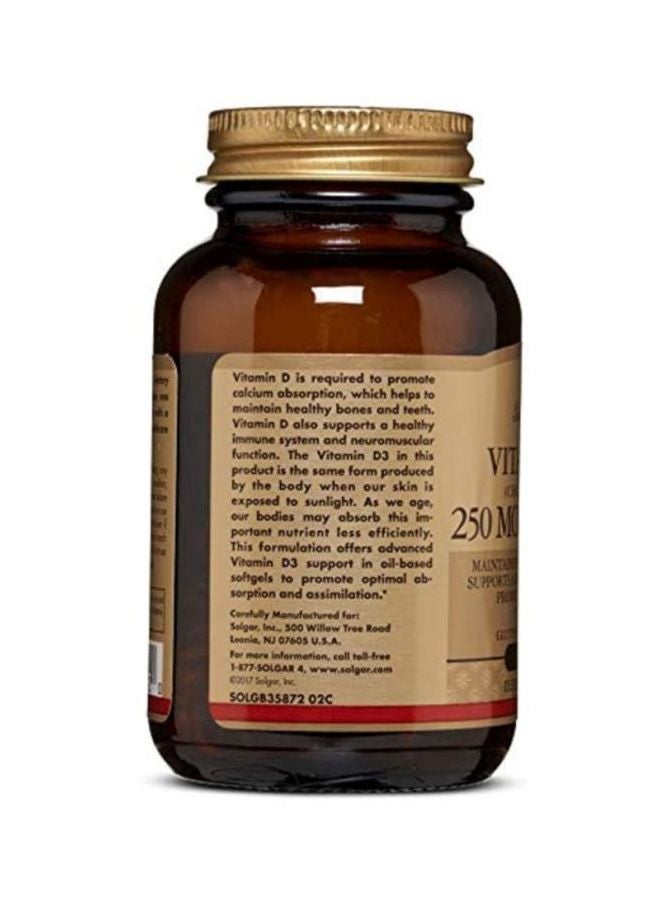 Solgar Vitamin D3 Dietary Supplement 250mcg- 120 Softgels - Image 4