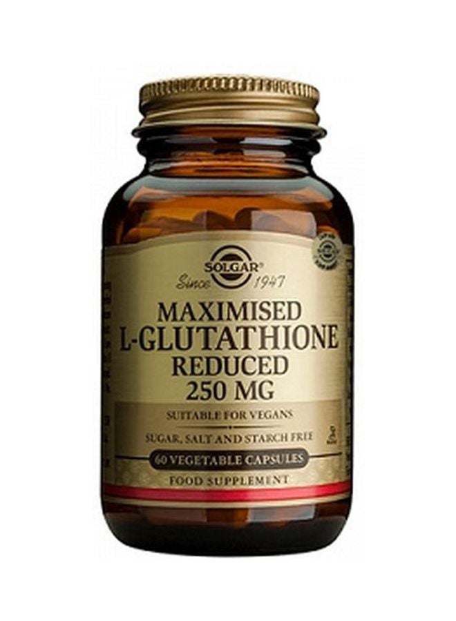 Solgar L-Glutathione Dietary Supplement 250mg - 60 Vegetable Capsules - Image 1