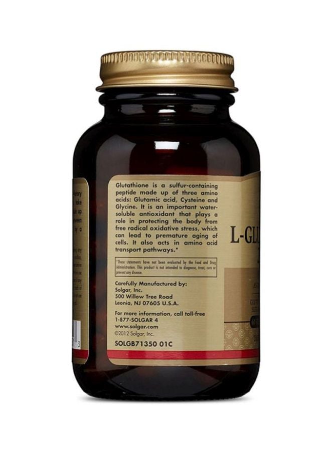 Solgar L-Glutathione Dietary Supplement 250mg - 60 Vegetable Capsules - Image 2