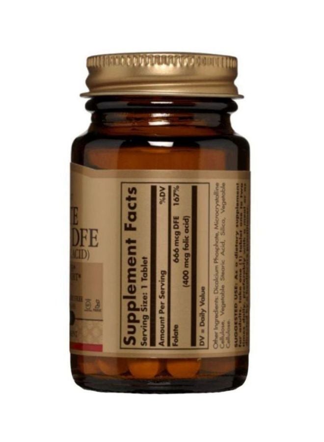 Solgar Folate 666 MCG DFE Dietary Supplement - 250 Tablets - Image 2