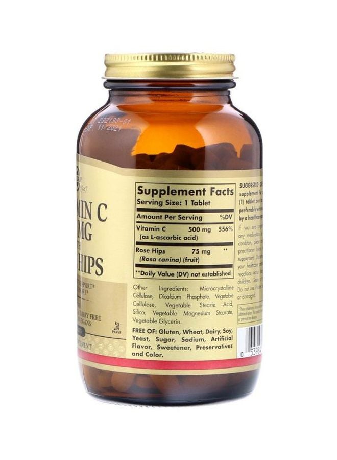 Solgar Vitamin C 500 Mg With Rose Hips - 100 Capsules - Image 2
