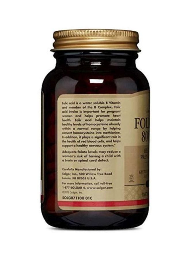 Solgar Folic Acid 800 MCG Dietary Supplement - 250 Tablets - Image 4