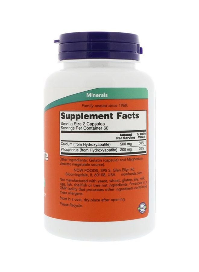Now Foods - Calcium Hydroxyapatite Supports Bone Health Dietary Supplement - 120 Capsules - Image 1