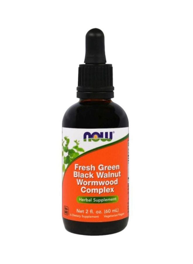 Now Foods - Fresh Green Black Walnut Wormwood Complex Herbal Supplement  60 ml - Image 1