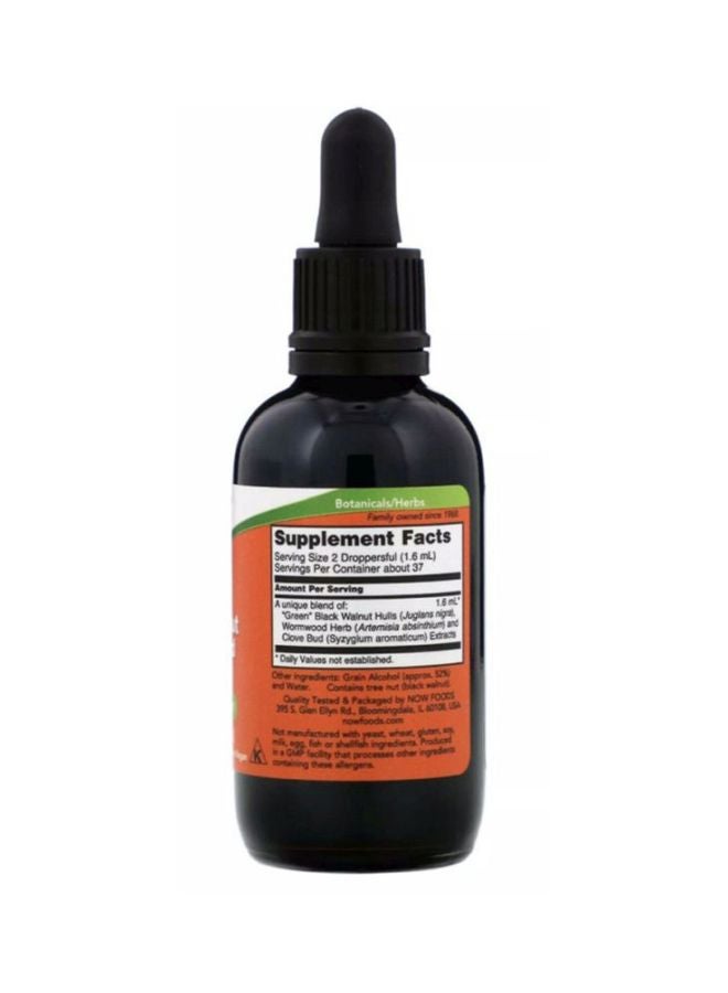 Now Foods - Fresh Green Black Walnut Wormwood Complex Herbal Supplement  60 ml - Image 1