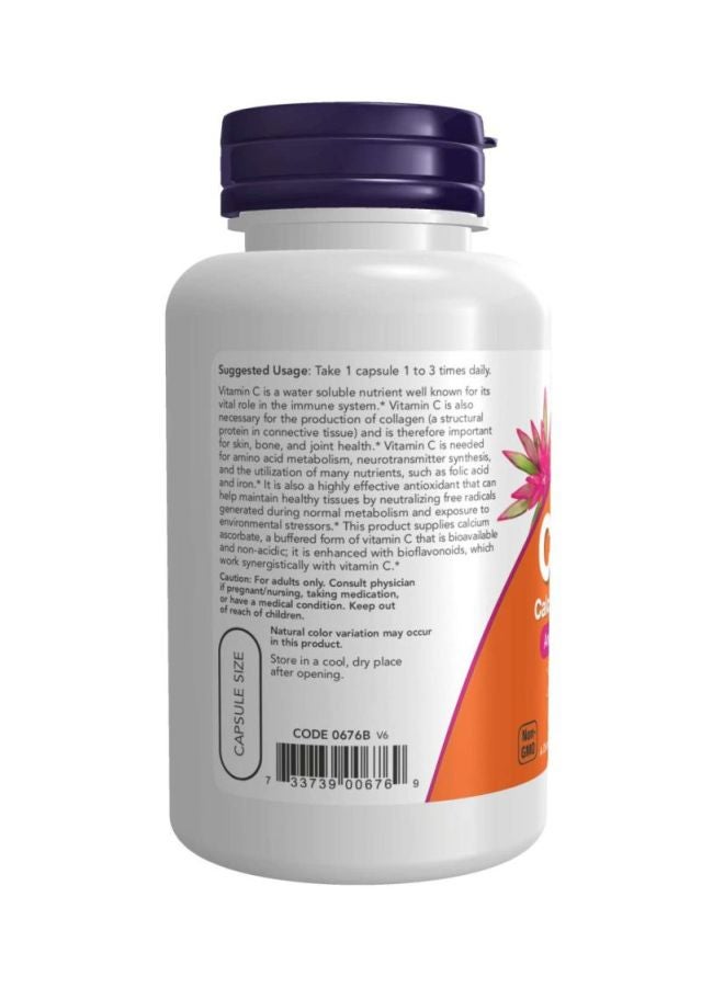 C-500 Calcium Ascorbate-C Antioxidant Protection Dietary Supplement - 100 Capsules