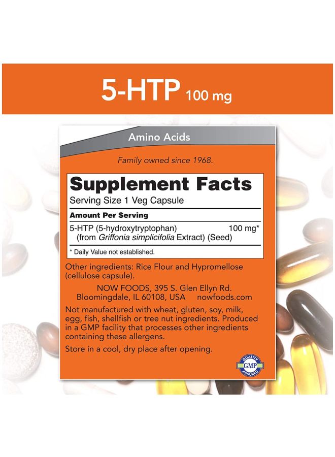 Now Foods - Double Strength 5-HTP 200 mg -120 Vegetable Capsules - Image 1