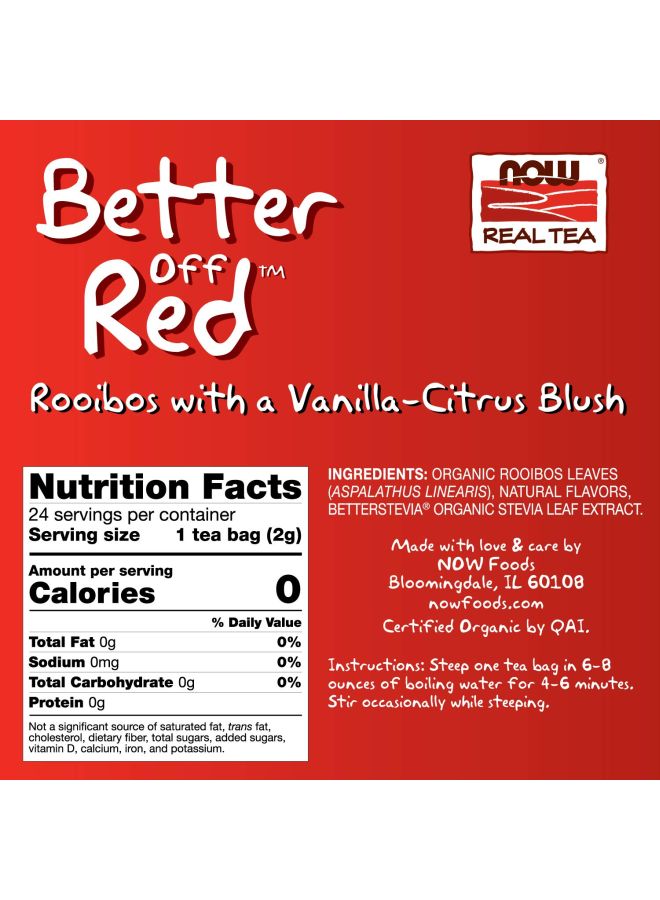 ناو فودز عبوة أكياس شاي أخضر بالرمان تحتوي على 24 قطعة - Image 3