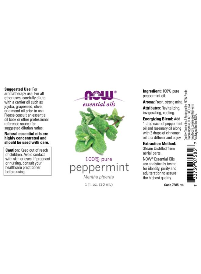 Now Foods Pure Peppermint Oil 30ml - Image 5
