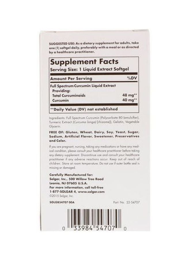 Solgar Full Spectrum Curcumin Dietary Supplement - 90 Softgels - Image 3