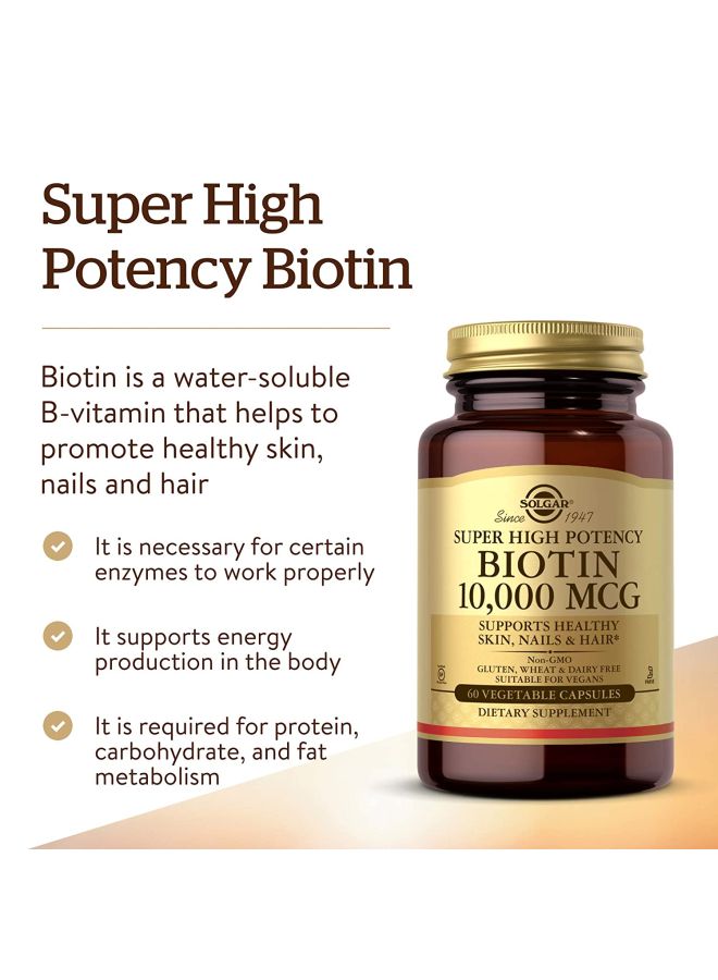 Solgar Biotin 10000mcg - 120 Capsules - Image 4