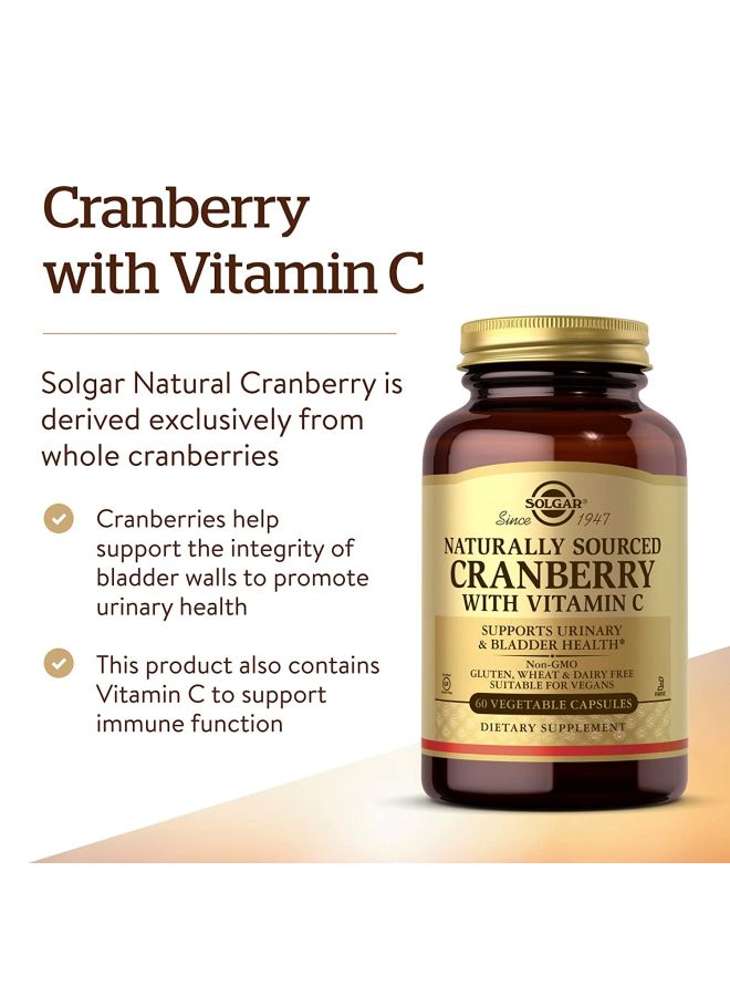 Solgar Natural Cranberry With Vitamin C - 60 Capsules - Image 4