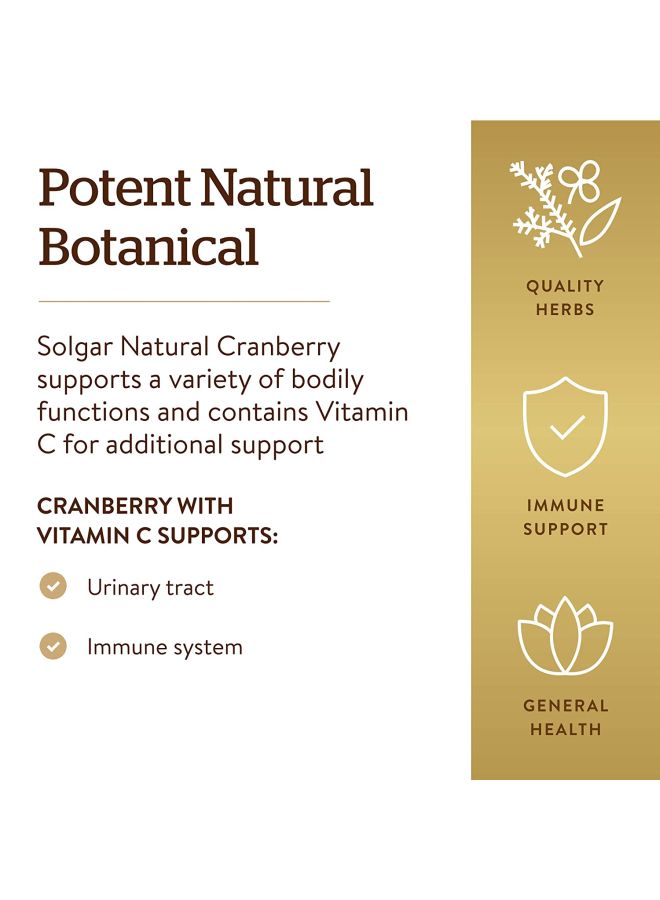 Solgar Natural Cranberry With Vitamin C - 60 Capsules - Image 5