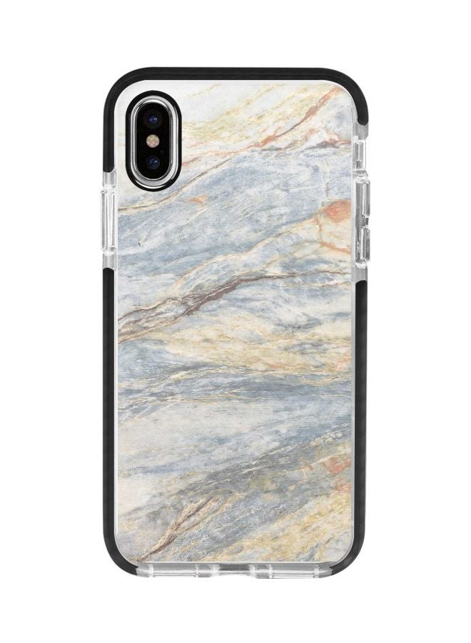 Stylizedd Impact Pro Series Marble Printed Case Cover For Apple iPhone XS Max Grey/Blue/Black - Image 1