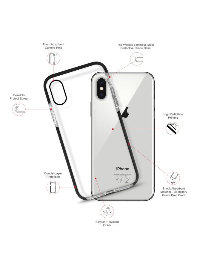 Stylizedd Impact Pro Series Marble Printed Case Cover For Apple iPhone XS Max Grey/Blue/Black - Image 2