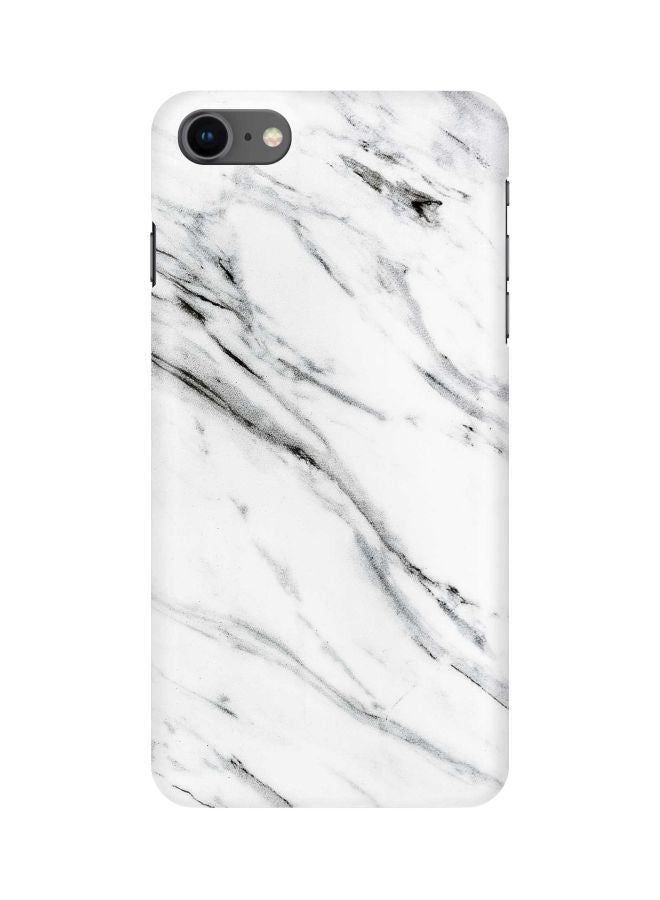 Stylizedd Snap Classic Series Marble Printed Case Cover For Apple iPhone 8 White/Black/Grey - Image 1