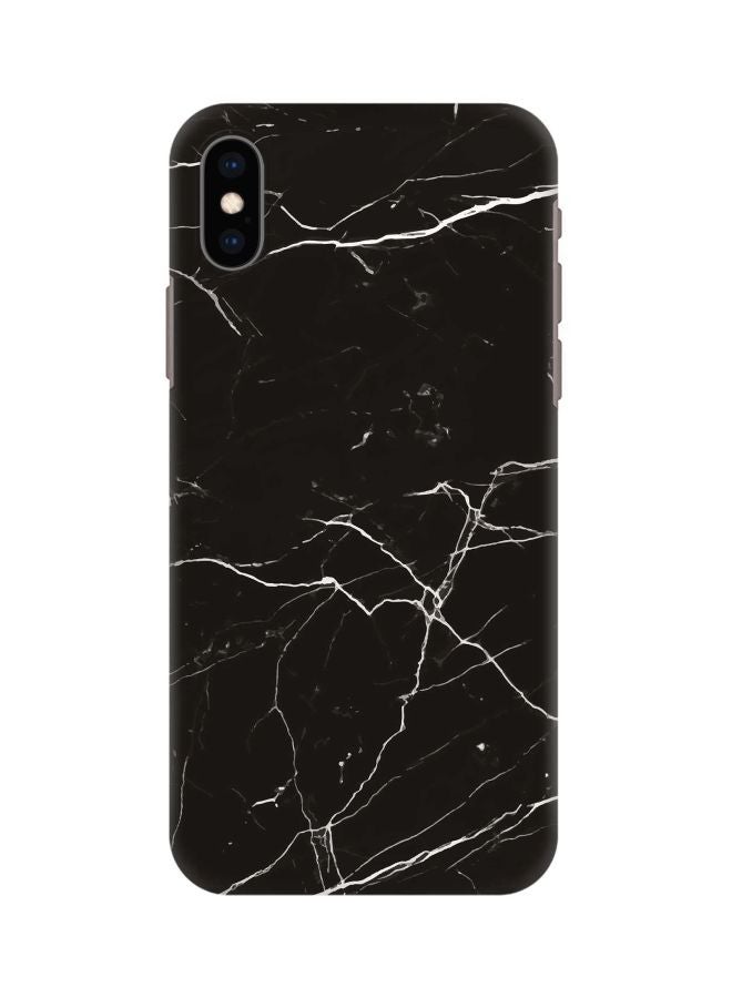 Stylizedd Snap Classic Series Marble Printed Case Cover For Apple iPhone Xs Max Black/White - Image 1