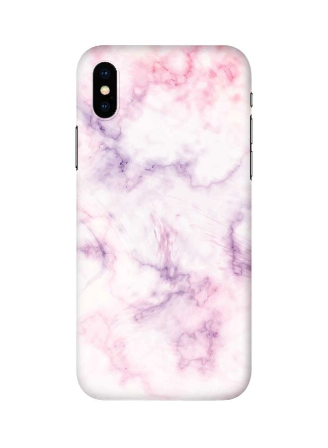 Stylizedd Snap Classic Series Marble Cotton Candy Printed Case Cover For Apple iPhone Xs/X Pink/Purple/White - Image 1