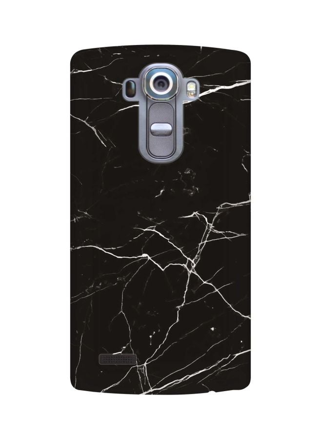 ستايلايزد Snap Classic Series Marble Printed Case Cover For LG G4 Black/White - Image 1