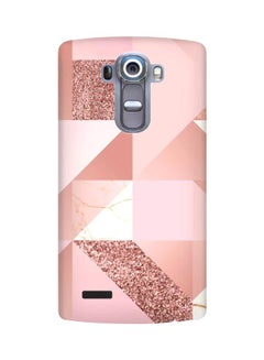 Stylizedd Geometric Printed Matte Finished Case Cover For LG G4 Pink/White  - Image 1