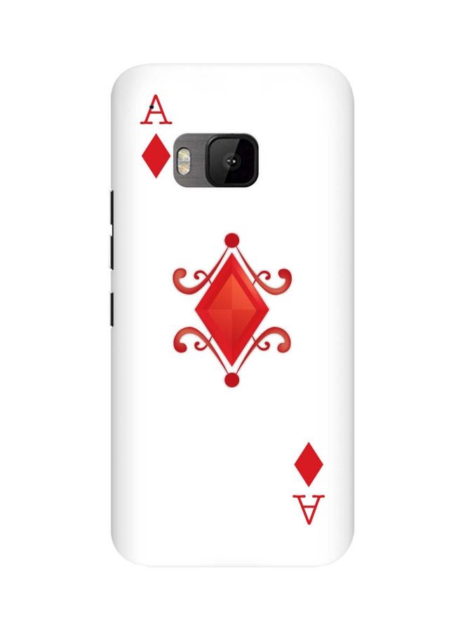 Stylizedd Ace Of Diamonds Printed Protective Case Cover For HTC One M9 White/Red  - Image 1