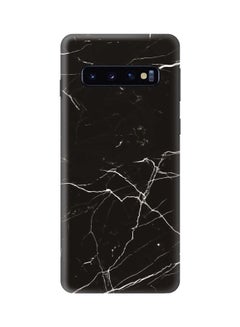 Snap Classic Series Marble Printed Case For Samsung Galaxy S10+ Black/White