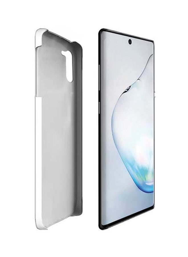 ستايلايزد غطاء حماية سهل التركيب بطبعة رخامية لهاتف سامسونج جالاكسي نوت 10 رمادي/أسود - Image 2