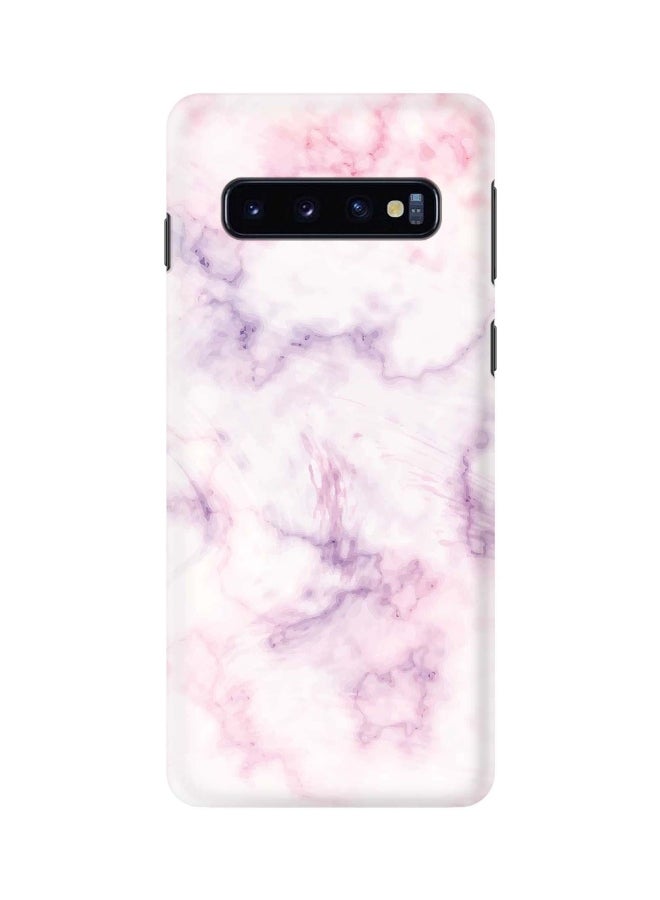 Stylizedd Snap Classic Series Marble Design Case Cover For Samsung Galaxy S10 White/Purple/Pink - Image 1