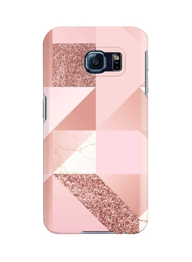 Stylizedd Snap Classic Series Marble Design Case Cover For Samsung Galaxy S6 Pink/White - Image 1